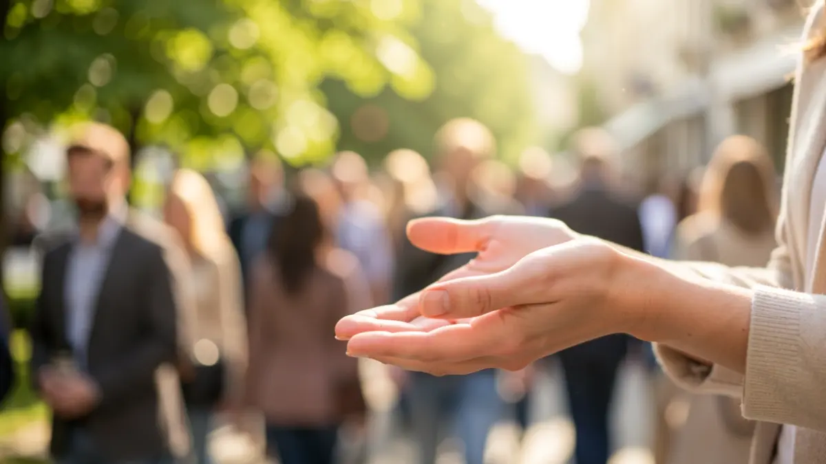 Generic image of hands reaching towards soft light, symbolizing movement and well-being.