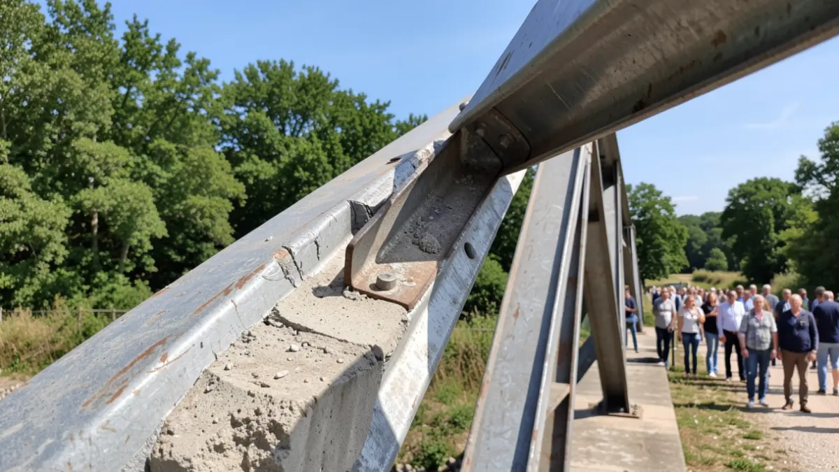 Travaux de rénovation sur un pont et sa buse métallique à Seilhac-le-Lac.