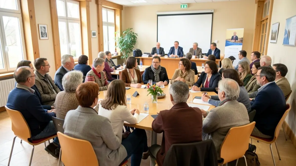 Generic image of citizens participating in a neighborhood meeting.
