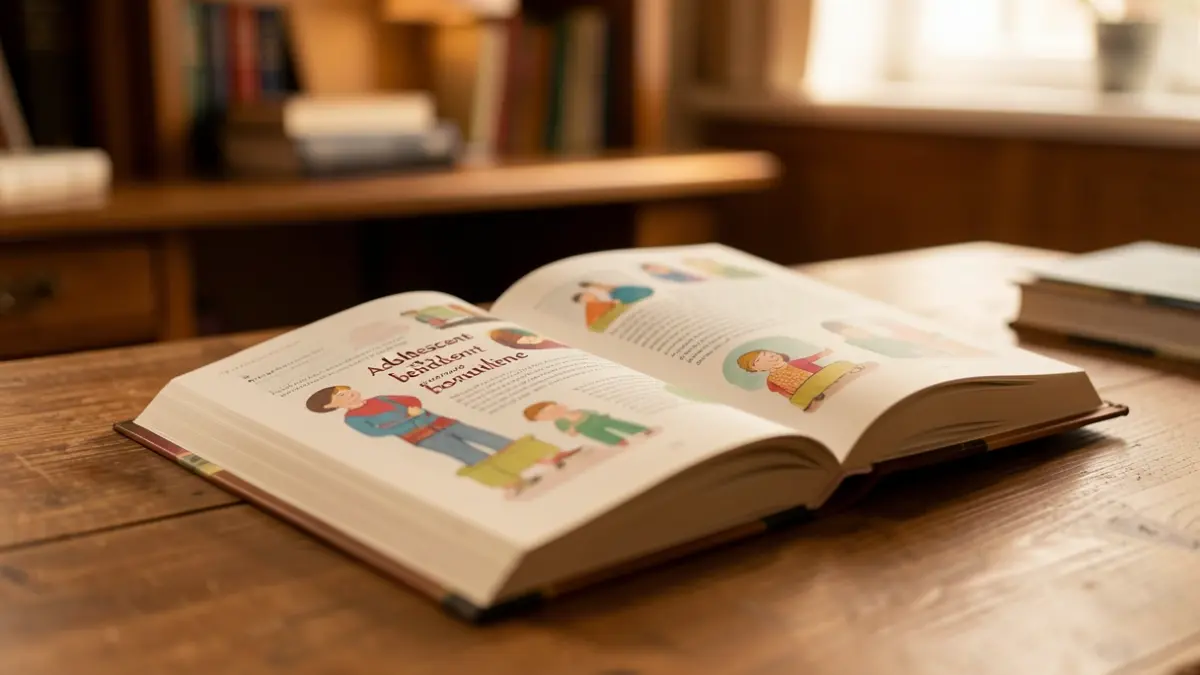 Livre 'Adolescent borderline' ouvert sur un bureau.