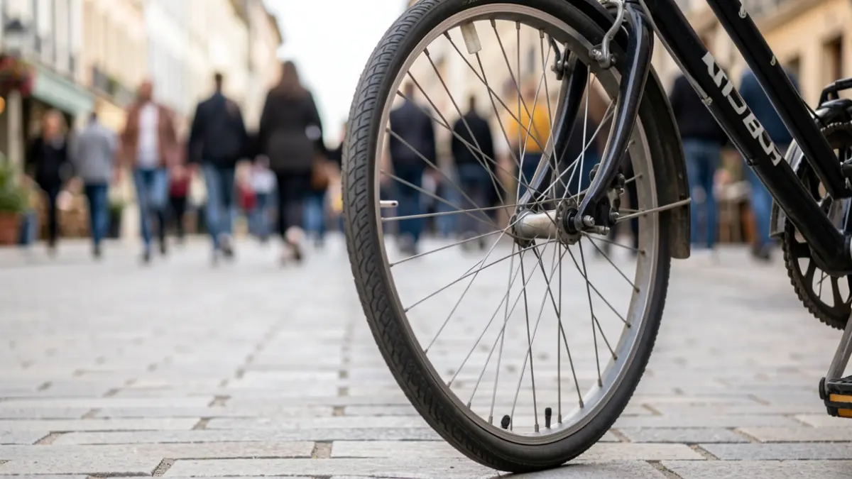 Image générique de roue de vélo.